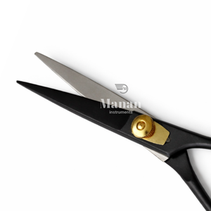 Tijeras de Barbero Premium Negras y Doradas, Tijeras de Corte de Pelo Profesionales de Acero Inoxidable con Hoja Afilada para Diestros, para Uso en Salón - Product Image 4