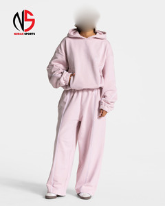 Ensemble de survêtement unisexe personnalisé pour homme, style vintage, 2-en-1, respirant, avec logo frontal, technique délavée, 100% coton - Product Image 1