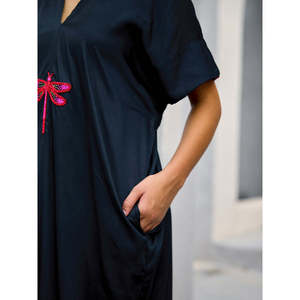 Plus Size Agni <b>Kaftan</b> Dashiki <b>Dress</b> in Cotton Silk Polyester & Viscose - Product Image 5