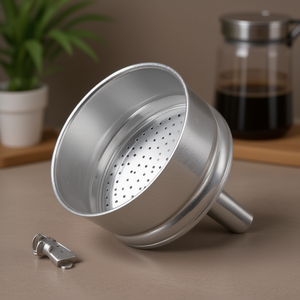 Embudo de Aluminio para Cafetera MOKA INDUCTION de 4 Tazas, Modelo 0800124, Pieza Esencial para Cafetera - Product Image 3