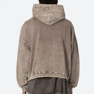 Sudaderas con capucha con serigrafía lavada con ácido de algodón de talla grande 100% | Sudaderas con capucha térmicas de gran tamaño para hombre más vendidas - Product Image 2