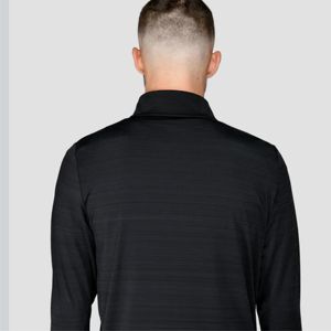 เสื้อกีฬาแขนยาวมีซิปแบบสวมหัวสำหรับผู้ชายเสื้อฝึกกอล์ฟเสื้อโพลีเอสเตอร์พอดีตัวเร็วเสื้อยิมมีซิปสำหรับผู้ชาย - Product Image 4