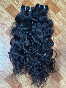 100% naturel brut indien Temple non transformé cheveux vierges en vrac vague profonde 100% Humanhair cuticule aligné cheveux direct inde - Product Image 4