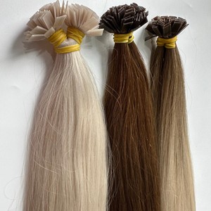 Meilleure vente Extensions de kératine à pointe plate cuticule alignée Cheveux humains naturels bruts Couleurs slaves russes slaves - Product Image 6