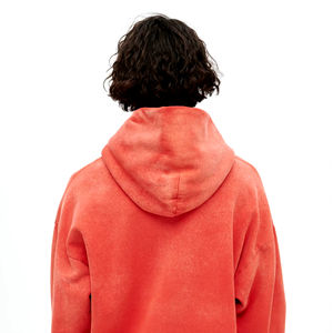 Sudadera con capucha de felpa francesa con logotipo personalizado para hombre, sudadera gruesa y pesada de 400GSM, sudaderas con capucha de algodón de invierno con hombros caídos - Product Image 3