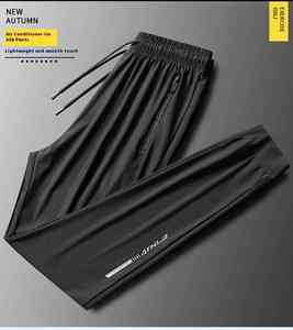 Plus Size <b>Men's</b> <b>Summer</b> Sports Pants <b>Lightweight</b> Ice Silk Elastic Mid Loose Breathable Plus Size <b>Men's</b> Pants & <b>Trousers</b> - Product Image 3