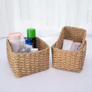 Eco-friendly <b>Storage</b> <b>Boxes</b> & Bins <b>Paper</b> Rope <b>Storage</b> Basket Water Hyacinth Basket <b>Paper</b> Rope Basket for Your Home Best Quality - Product Image 4