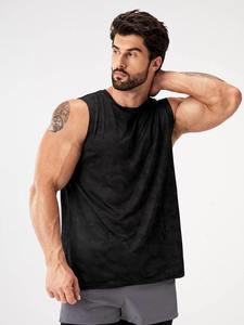 Camiseta sin mangas de malla de secado rápido transpirable de alta calidad, ropa deportiva para hombres, camisetas sin mangas de algodón 100% - Product Image 5