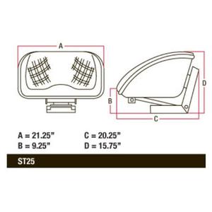 เบาะรถแทรกเตอร์แบบถังสำหรับเฮสตัน - Product Image 5
