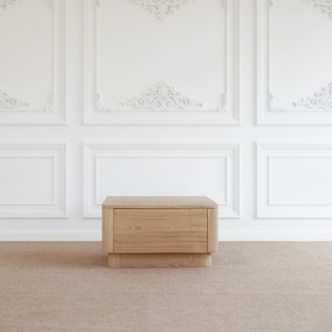 Mesita de Noche Moderna de Madera Sólida de Alta Gama con Acabado Natural para Hotel, Apartamento, Dormitorio, Muebles Escolares, Venta al Por Mayor - Product Image 4