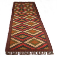 Tapis tressé en laine Kilim moderne et écologique pour salon, chambre d'amis, camping et prière – Prix direct usine