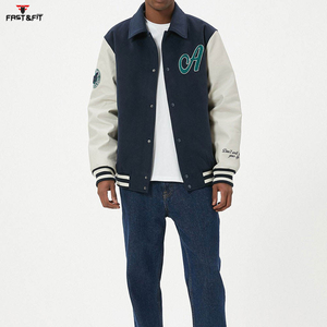 2025 nuevo estilo ropa de calle de invierno diseño personalizado bordado Letterman College Bomber chaqueta para Unisex 100% lona de algodón - Product Image 4