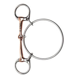 Bocado para Caballo Dexter Snaffle, Boquilla de Cobre, Acero Inoxidable de Precisión, Boquilla de Cobre de 13 mm, Anillos de 45 mm, Comodidad, Alta Calidad - Product Image 4