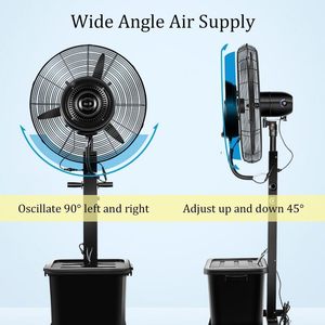 Exclusive 26/30 Inch High Velocity <b>Misting</b> Pedestal <b>Fan</b> Heavy Duty Oscillating Outdoor Cooling <b>Fan</b> for Industrial & Commercial - Product Image 4