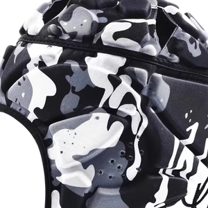 Diseño de camuflaje Casco de portero ajustable Deportes Fútbol Rugby Casco de portero Protector de cabeza de concha suave en estilo único - Product Image 3