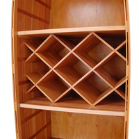 Massivholz Handgefertigtes Traditionelles Antikes Design Kanu-Weinregal Ohne Fiberglas Wohnzimmer Heimwerkstatt Hochwertig