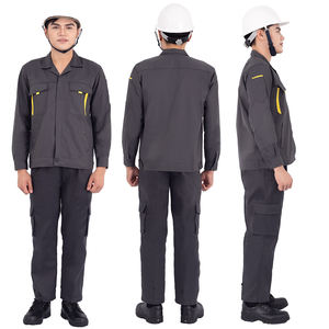 Uniforme de protección para trabajadores de fabricación Conjunto de algodón de manga larga unisex - Product Image 1