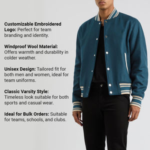 Veste universitaire coupe-vent imperméable personnalisée, élégante et fonctionnelle, coque 100% coton, options de marque personnalisées pour les détaillants en gros - Product Image 5