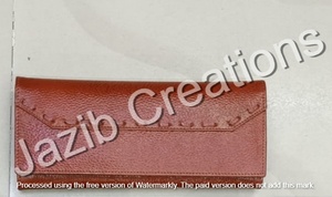 Tiding Custom Unisex Long Biker Wallet European Tan Cow Buffalo Real Leather con cierre de botón Forro de poliéster - Product Image 5