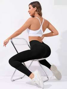 Leggings d'entraînement taille haute pour femmes pantalons de Yoga extensibles collants de gymnastique Squat preuve contrôle du ventre course vêtements de sport vêtements de Fitness - Product Image 5
