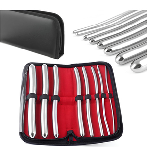 ชุดอุปกรณ์ขยายเสียงสำหรับมดลูก Hegar สแตนเลสสตีลปลายคู่8ชิ้นขนาด3-18มม. พื้นฐานเครื่องมือผ่าตัดกระเพาะปัสสาวะ - Product Image 1