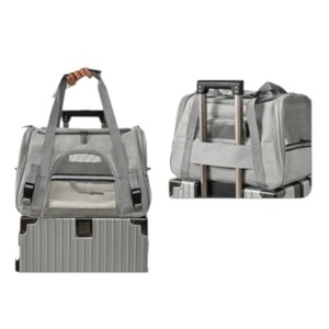 Bolsa de Transporte para Mascotas con Laterales Suaves, Ventana de Malla Gris de Nailon, Cierre de Cremallera, para Gatos de hasta 10 kg - Product Image 2