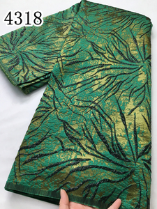 4318 nigeriano tessuto di pizzo Jacquard di alta qualità doratura africano in <span class=keywords><strong>Organza</strong></span> tessuto francese festa per le donne abiti - Product Image 5