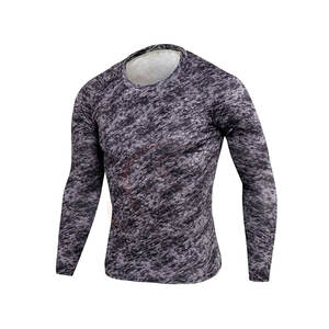 Ensemble de sport pour homme à manches longues, séchage rapide, respirant, pour la course et l'entraînement, coupe ajustée, compression, sans coutures, taille haute, pour la gym - Product Image 2