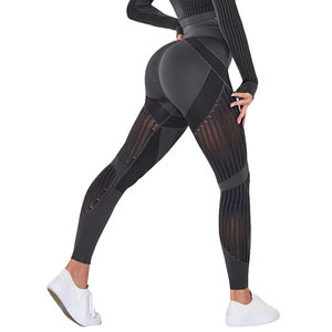 Dernier legging d'entraînement personnalisé pour femmes Qualité supérieure 100% coton Tissu tricoté ODM Taille et couleur personnalisées Leggings d'entraînement - Product Image 6