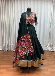 Navratri Special Viscose Cotton With Kutchhi Work Lehenga Choli Indian Expoert And <b>Supply</b> At Lowest Rate - Product Image 6