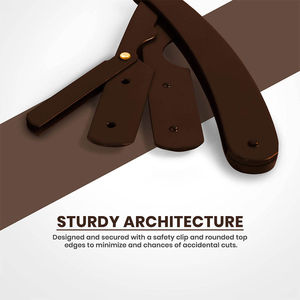 Kaamir Instruments Professional Luxury Wet Shaving Safety <b>Razor</b> with Super Stainless Steel Blade Stainless Steel Handle for <b>Men</b> - Product Image 2