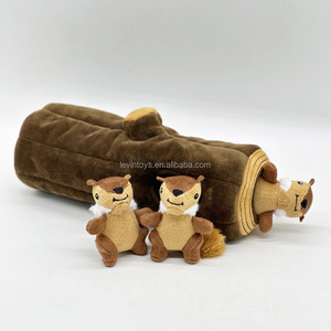 Jouet en peluche pour chien en forme d'écureuil avec design de tronc souple, jouet interactif amusant pour animaux de compagnie, disponible pour les commandes en gros - Product Image 4