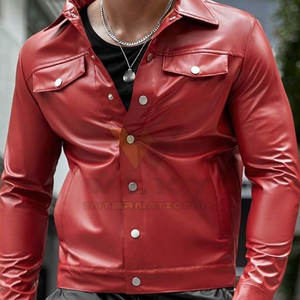 Chemise en cuir pour hommes de style récent chemise en cuir pour hommes meilleure vente en gros de chemise en cuir - Product Image 2