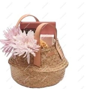 Panier de rangement écologique fait à la main boîte-cadeau de luxe pour les vacances anniversaire nouveau panier cadeau avec poignée - Product Image 5