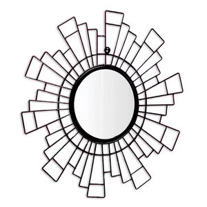 Miroir mural de forme ovale en métal miroir mural sculpté de luxe européen pour salon et maison salle de bain décorative - Product Image 3