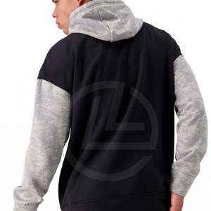 เสื้อมีฮู้ดโอเวอร์ไซส์คลาสสิกสำหรับผู้ชายที่มีสีกลางและพอดีไหล่แฟชั่นทรงโอเวอร์ไซส์ - Product Image 4