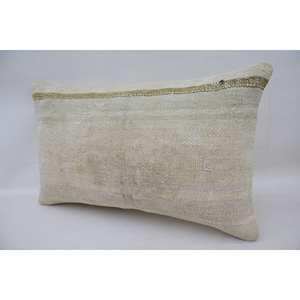 หมอนผ้าขนแกะสีเบจถักลาย Kantha ขนาด12x20นิ้วสไตล์วินเทจผ้าทอลายสี่เหลี่ยมปักพื้นเครื่องนอนแบบพกพา - Product Image 3