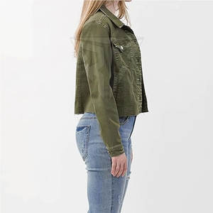 Chaqueta de Mezclilla para Mujer, Cuello Alto, Cómoda, de Secado Rápido, Transpirable, Tejido de Punto, para Invierno, al Mejor Precio, Venta al Por Mayor - Product Image 5