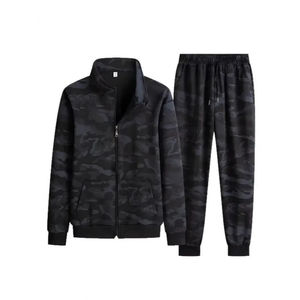 Sudadera deportiva de camuflaje para hombre, conjunto de dos piezas, ropa de trabajo informal estampada para primavera y otoño, ropa de moda resistente al desgaste - Product Image 1