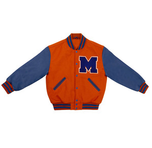 Chaquetas universitarias personalizadas de alta calidad para hombre, chaqueta de béisbol universitaria de invierno con mangas de cuero bordadas con letras para hombre - Product Image 1