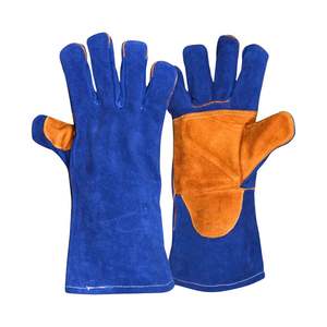 Isolation résistante à la chaleur Gants de soudeur de conception personnalisée Gants de soudage en peau de chèvre à fil de Kevlar de protection thermique Tig - Product Image 1