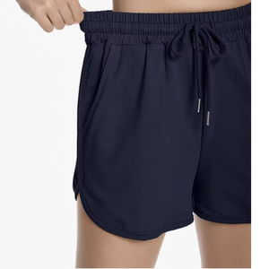 Women's Casual <b>Shorts</b> Made in Bangladesh Curvy Hem Summer Cotton Lounge <b>Shorts</b> Drawstring Jersey Athletic Workout <b>Shorts</b> - Product Image 1