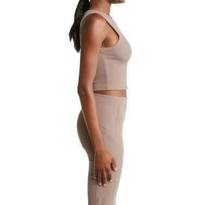 Personnalisé Haute Performance Séchage Rapide Gym Workout Débardeurs Femmes Couleur Unie Casual Débardeur Sans Manches Yoga Tops - Product Image 3