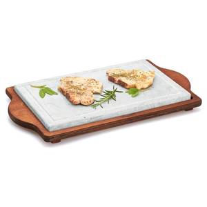 Plato para Jabón Bisetti 99014 (40x25cm) con Base de Madera Wenge 30x52cm, Plancha y Parrilla - Product Image 3