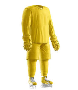 Uniformes de hockey sur glace en coton vierge, col en V, manches longues, uniforme de hockey sur glace à prix raisonnable - Product Image 3