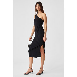 ETHIQUET BERINS Women's Asymmetric Neck Regular Sleeveless <b>Dress</b> - Product Image 2