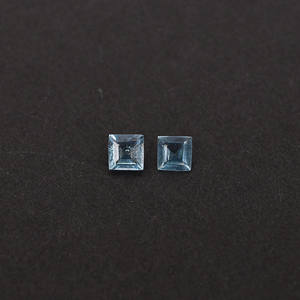 Aigue-marine brésilienne naturelle 3x3mm coupe carrée 0.20 cts pierre précieuse en vrac pour la fabrication de bijoux - Product Image 4