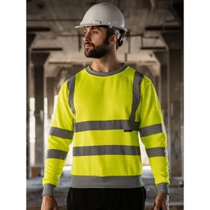 Felpe e Felpe con Cappuccio Promozionali in Poliestere ad Alta Visibilità con Ricamo Personalizzato e Bordi a Contrasto per Tutte le Stagioni - Product Image 1
