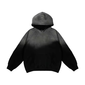 Sweat à capuche unisexe en molleton épais ou tissu éponge français, écologique, tendance et de haute qualité, idéal pour l'hiver, effet délavé soleil, collection 2026 - Product Image 5