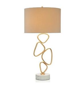 โคมไฟโลหะทรงกลมฐานหินอ่อนสไตล์ผลิตภัณฑ์โลหะสีทองสำหรับตกแต่งโต๊ะในห้องนอน - Product Image 1